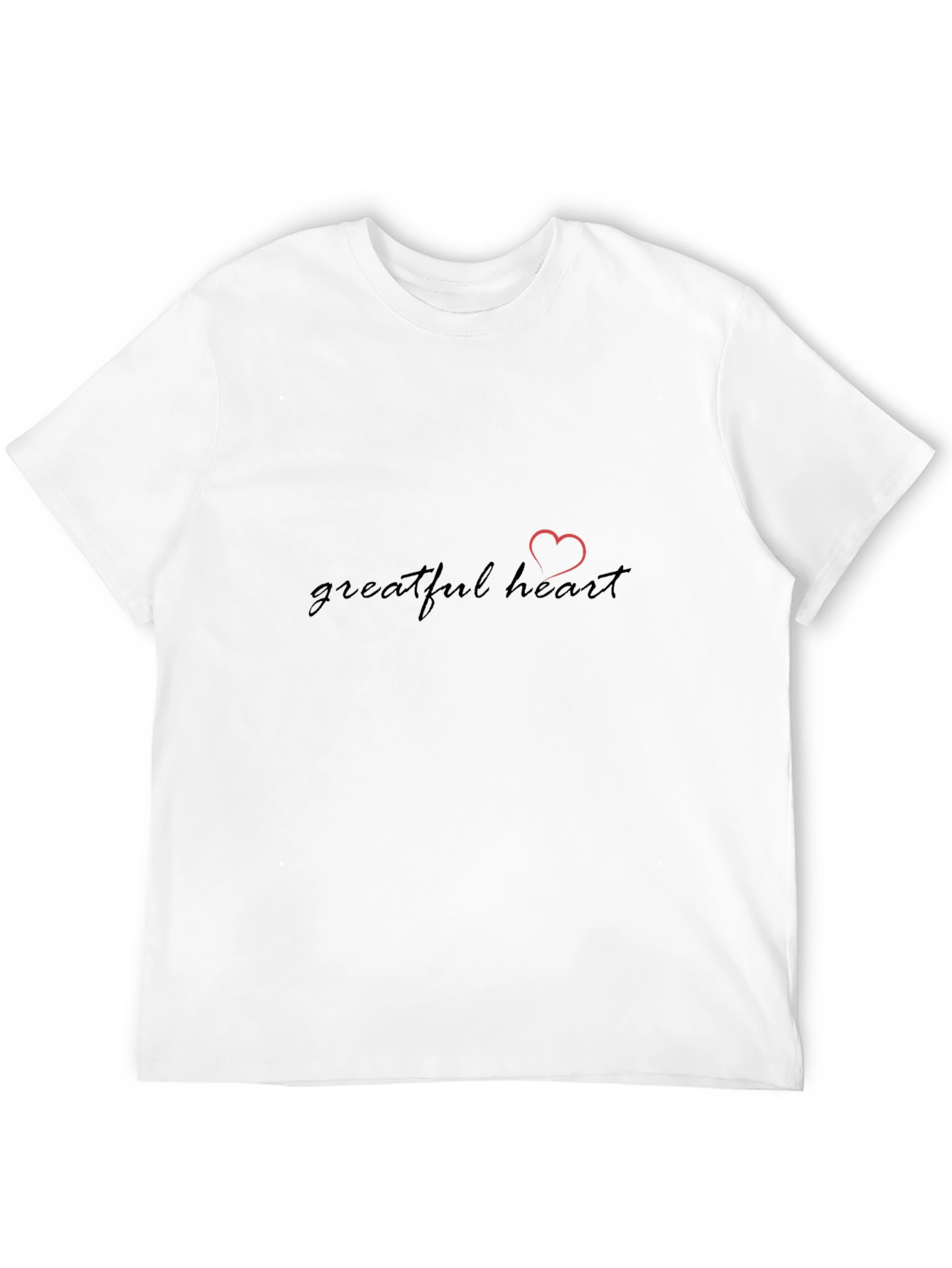Grateful Heart Graphic Tee - Stylish Black T-Shirt