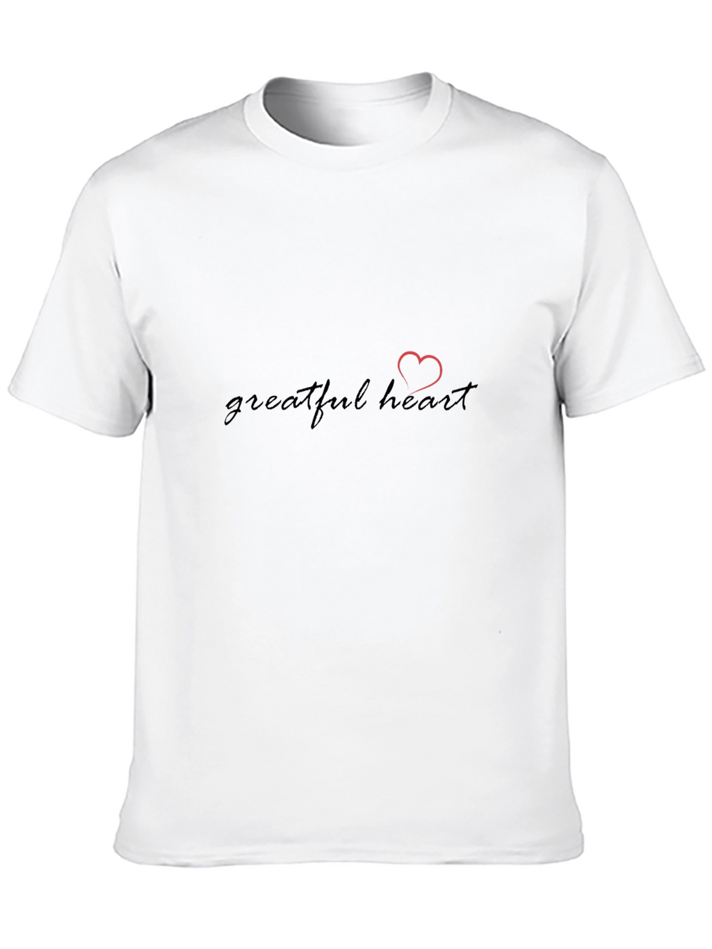 Grateful Heart Graphic Tee - Stylish Black T-Shirt