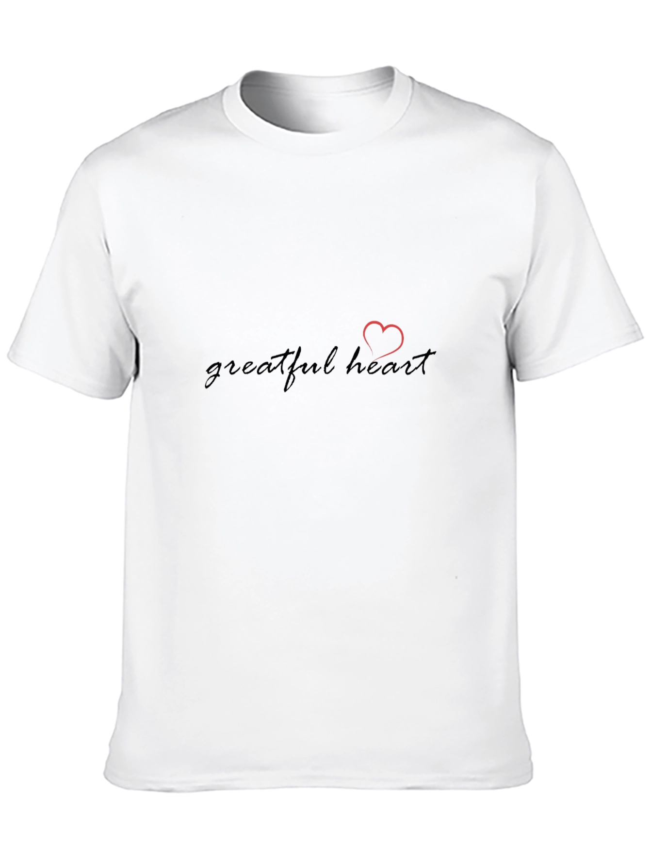 Grateful Heart Graphic Tee - Stylish Black T-Shirt