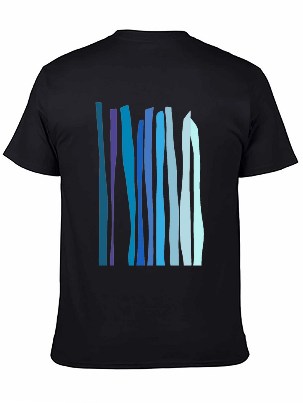 Abstract Vertical Stripes Tee - Stylish Casual Wear