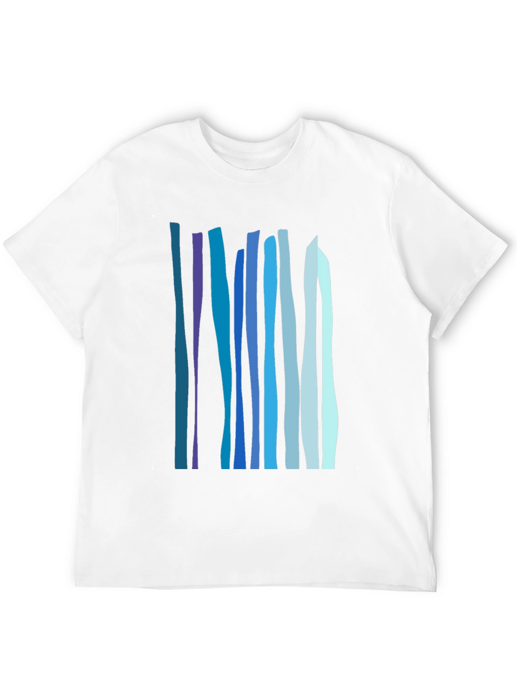Abstract Vertical Stripes Tee - Stylish Casual Wear
