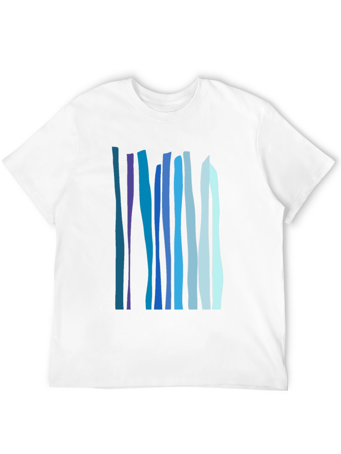 Abstract Vertical Stripes Tee - Stylish Casual Wear