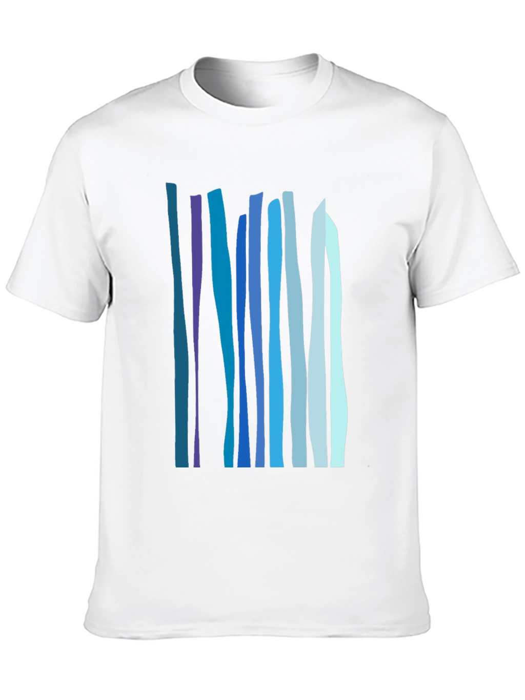 Abstract Vertical Stripes Tee - Stylish Casual Wear