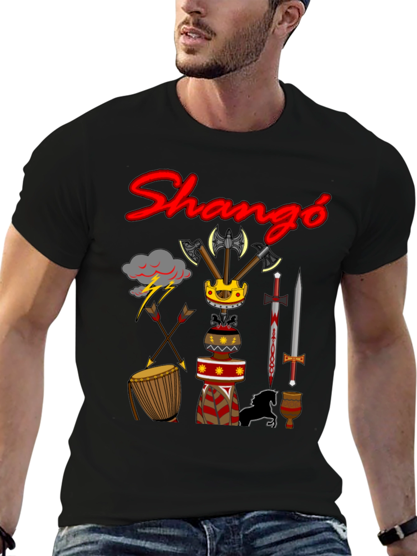 Shango T-Shirt - Afrocentric Graphic Tee