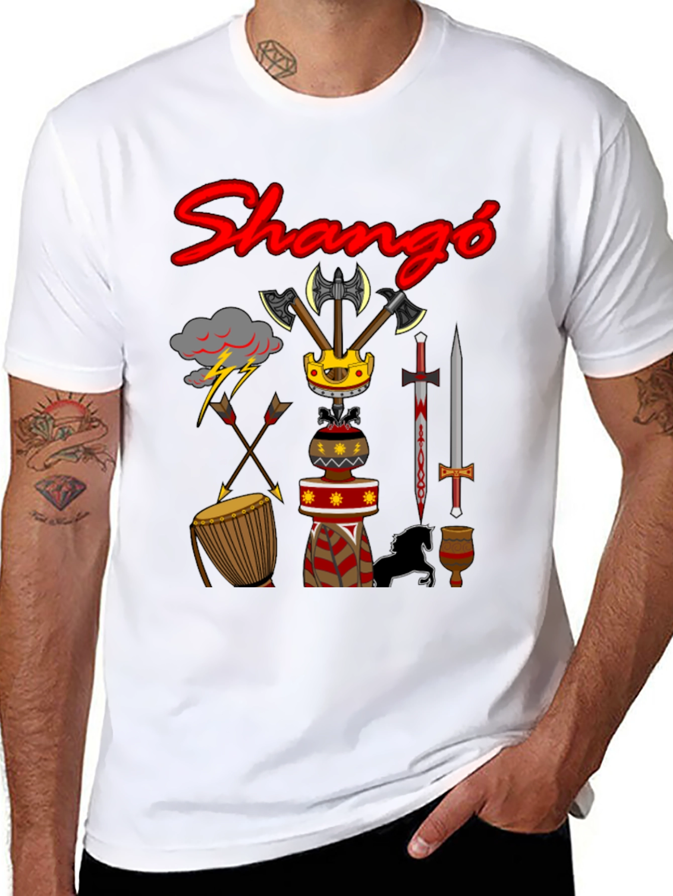 Shango T-Shirt - Afrocentric Graphic Tee