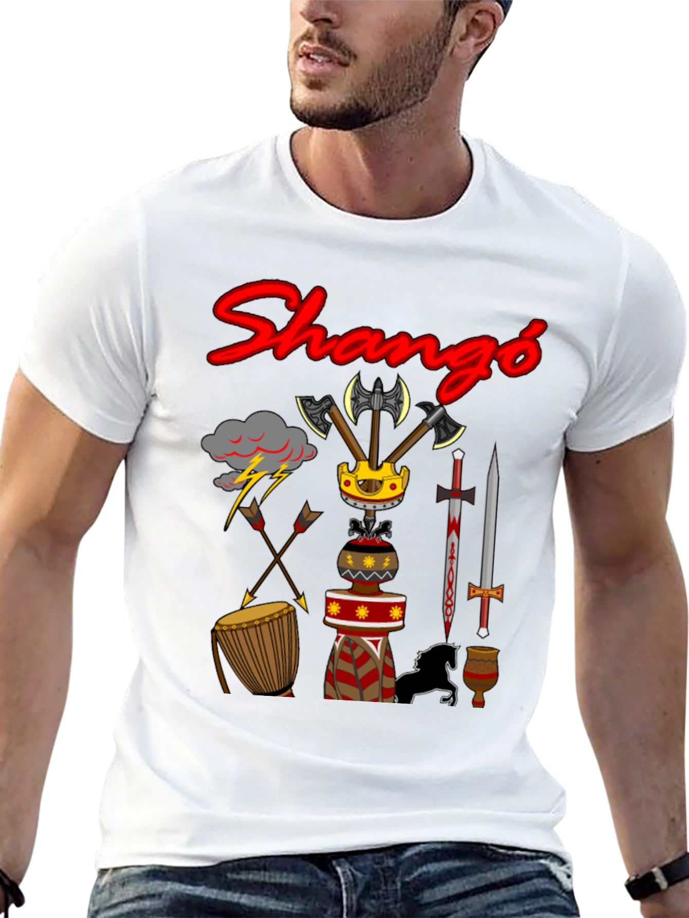 Shango T-Shirt - Afrocentric Graphic Tee
