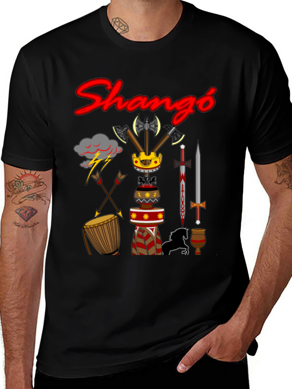 Shango T-Shirt - Afrocentric Graphic Tee