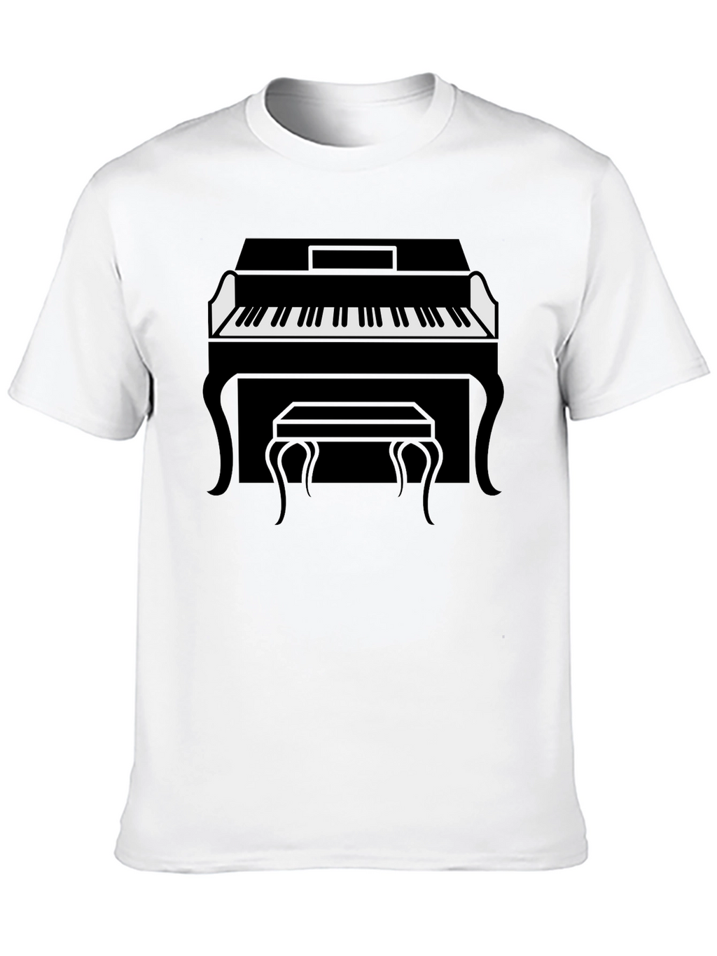 Piano Graphic Tee - Classic Style