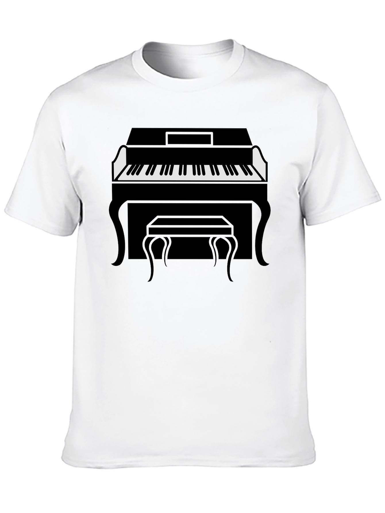 Piano Graphic Tee - Classic Style