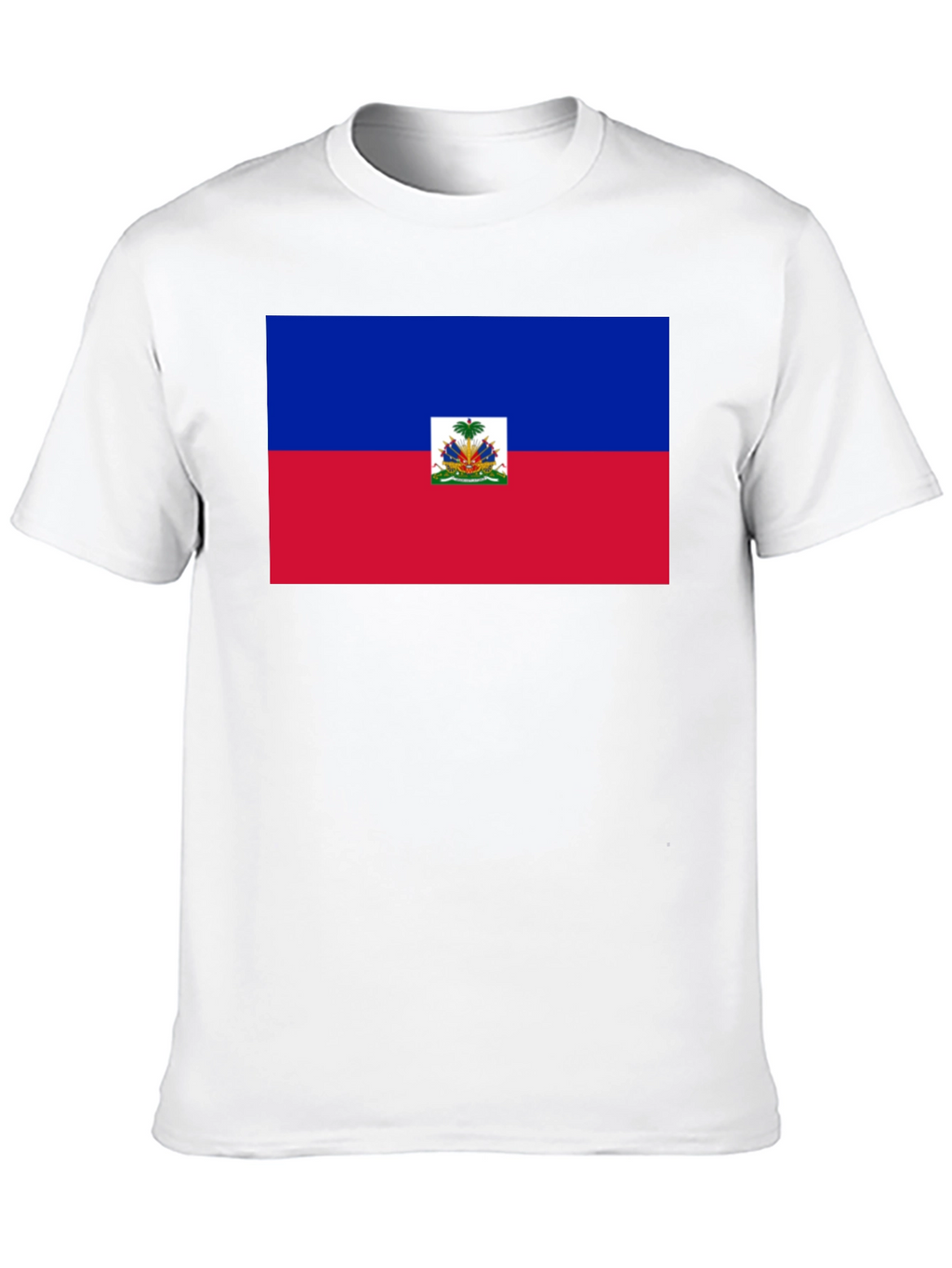 Haitian Flag Graphic T-Shirt - Black Crew Neck