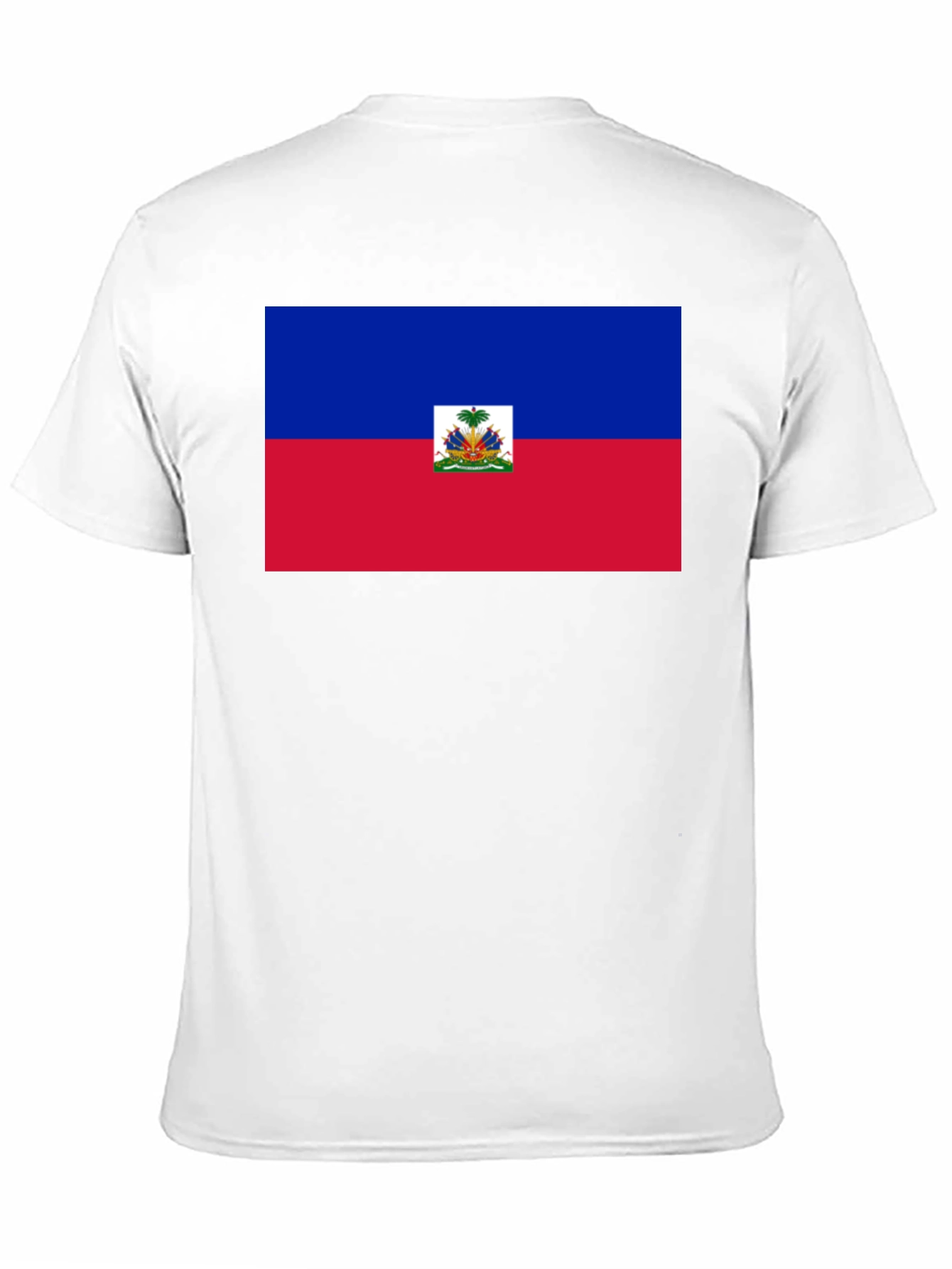 Haitian Flag Graphic T-Shirt - Black Crew Neck