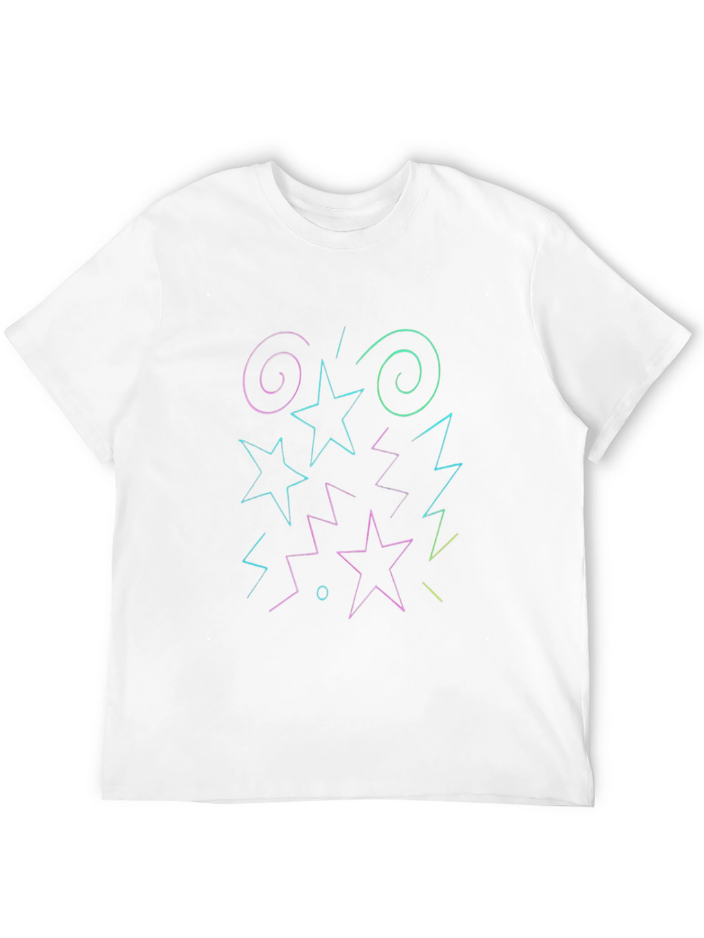 Neon Geometric Star T-Shirt - Unique Design