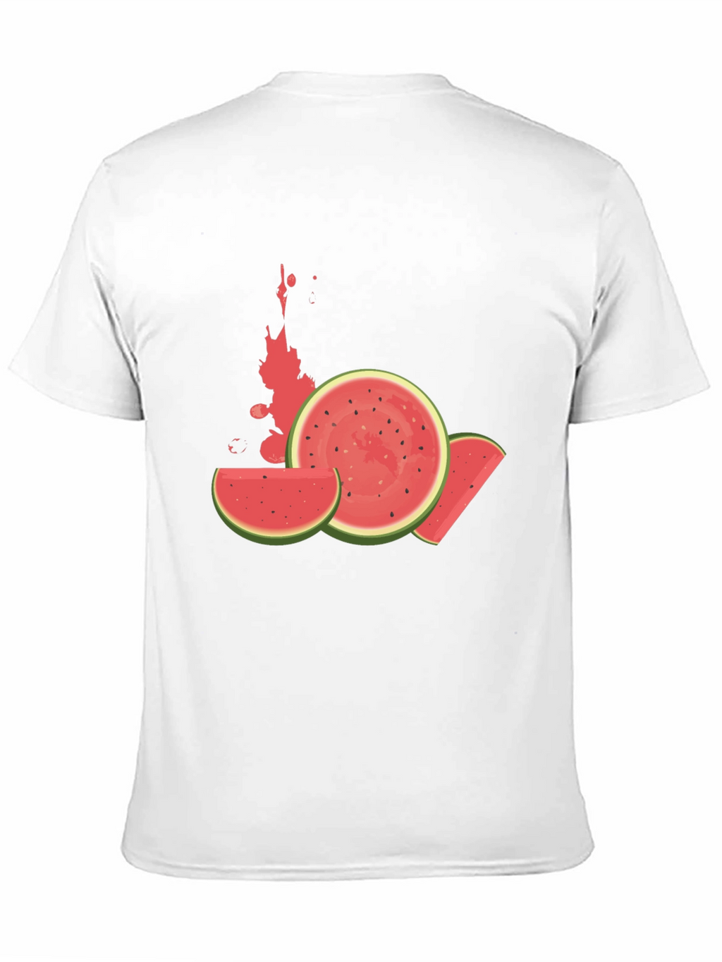 Watermelon Graphic Tee - Casual Black T-Shirt