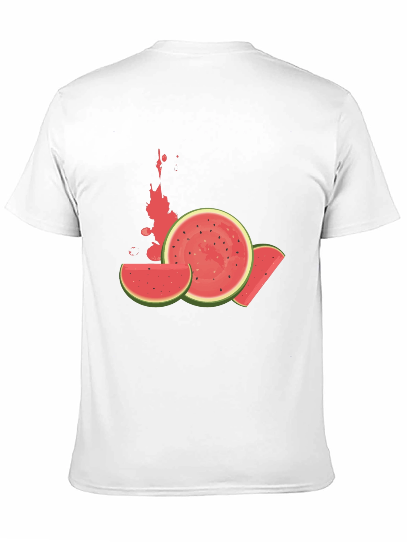 Watermelon Graphic Tee - Casual Black T-Shirt