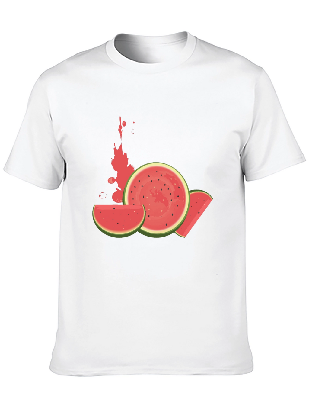 Watermelon Graphic Tee - Casual Black T-Shirt