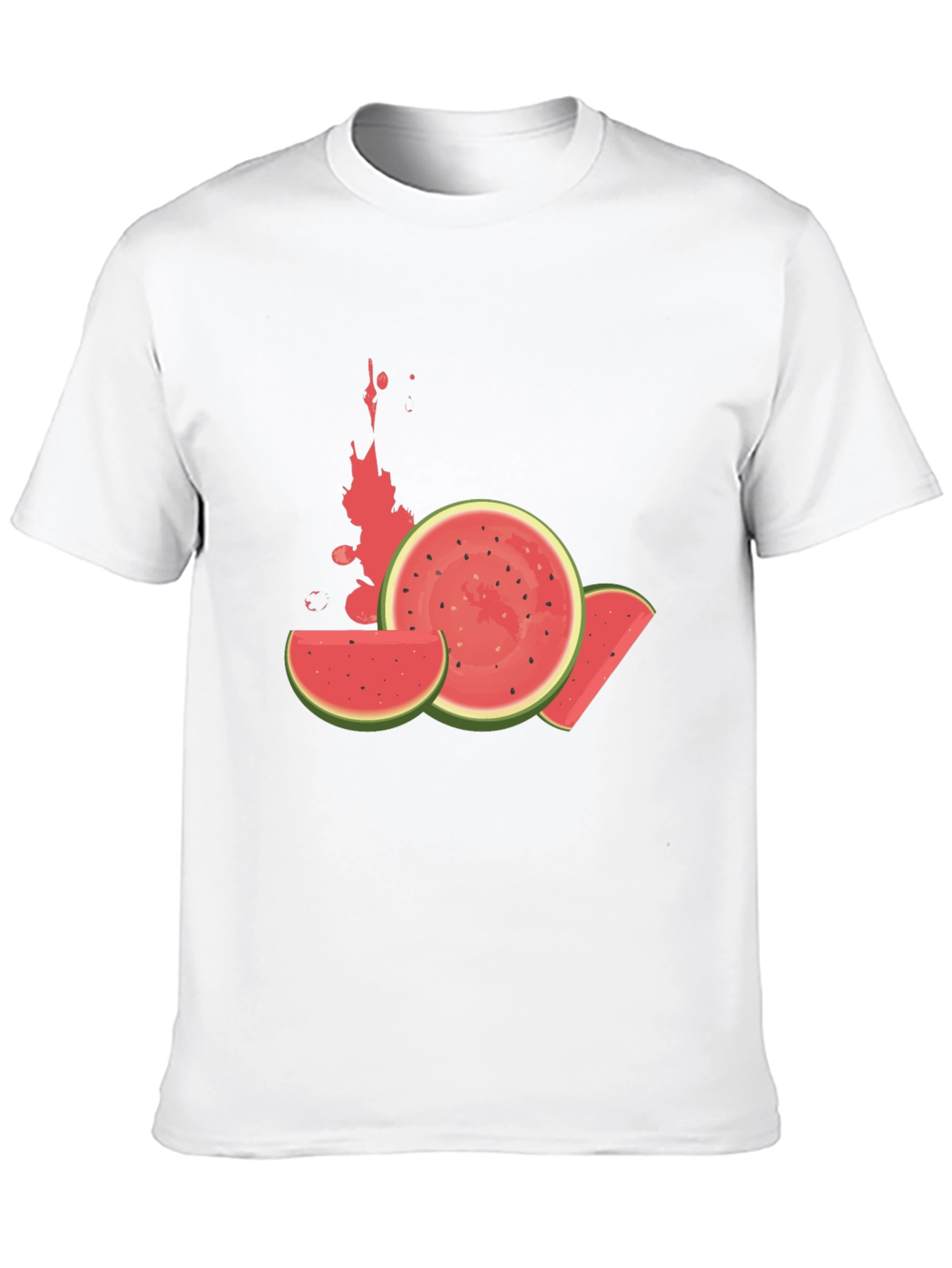 Watermelon Graphic Tee - Casual Black T-Shirt