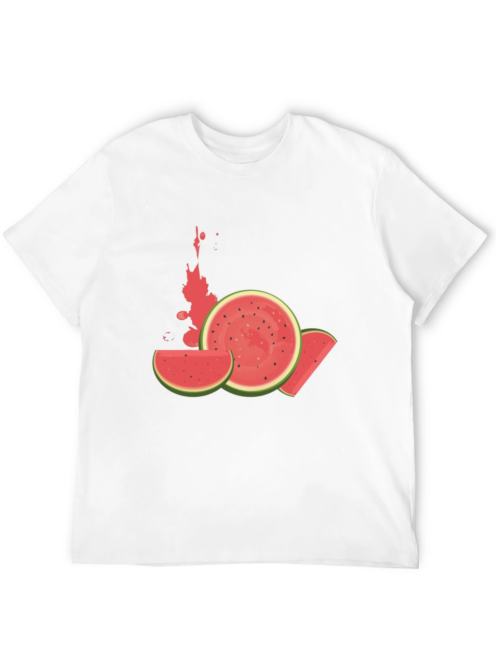 Watermelon Graphic Tee - Casual Black T-Shirt