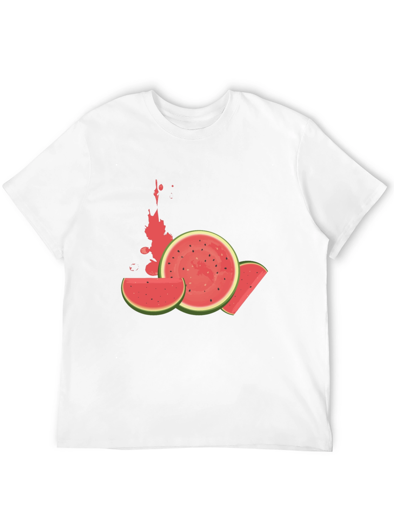 Watermelon Graphic Tee - Casual Black T-Shirt