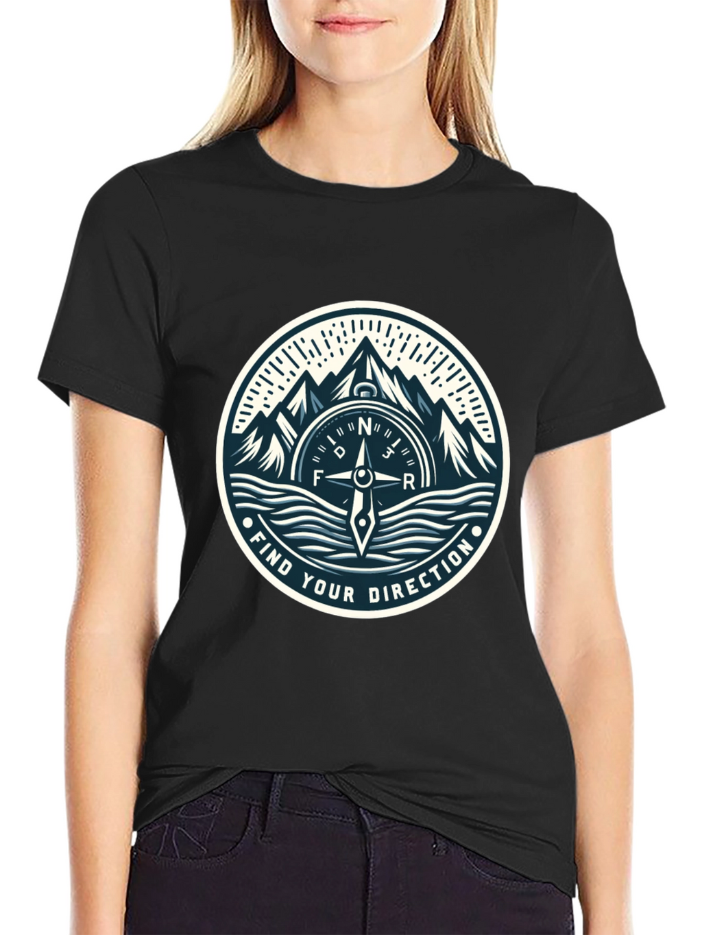 Direction Compass Graphic Tee - Adventure Awaits!