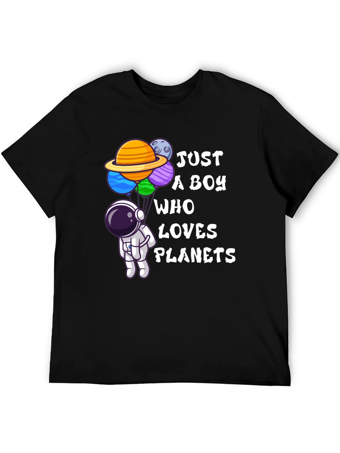 Astronaut & Planet Graphic Tee - Just a Boy Who Loves Planets!