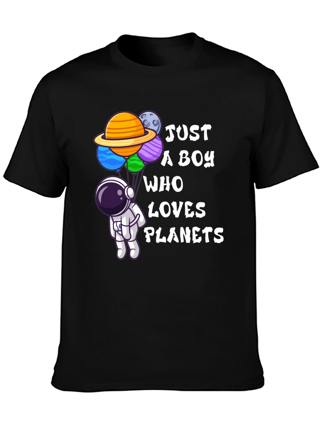 Astronaut & Planet Graphic Tee - Just a Boy Who Loves Planets!