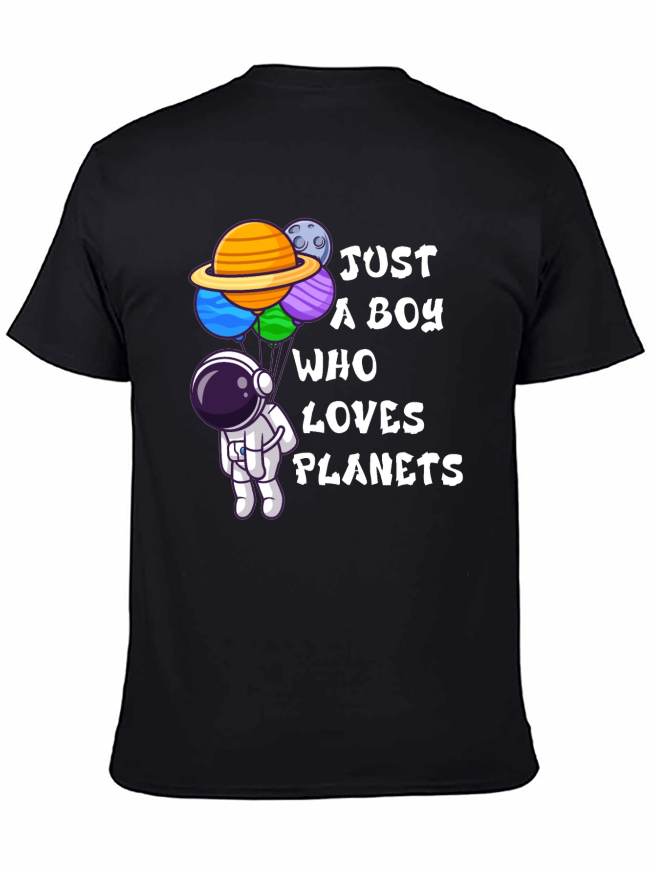 Astronaut & Planet Graphic Tee - Just a Boy Who Loves Planets!