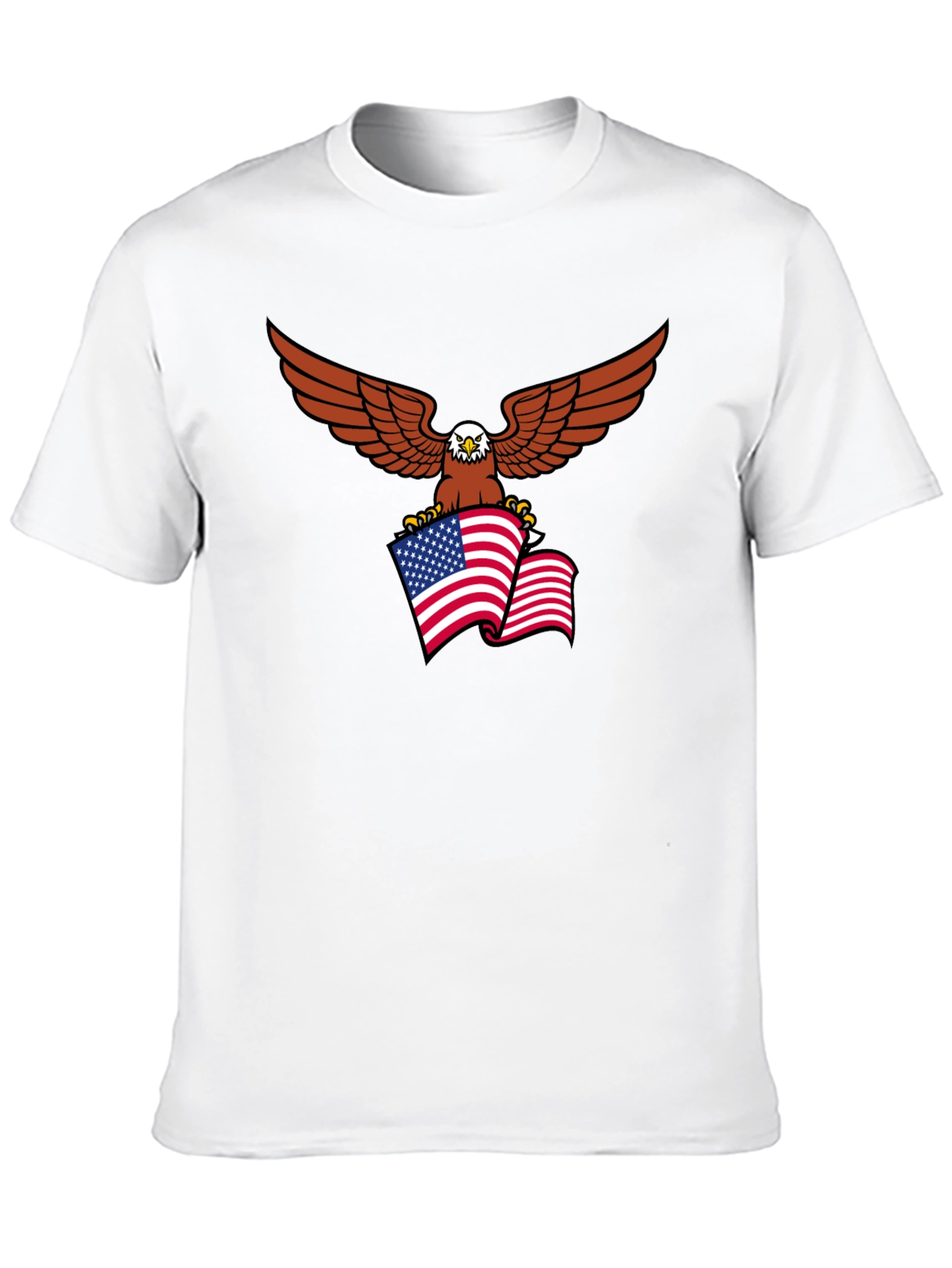 Patriotic Eagle Flag Graphic T-Shirt