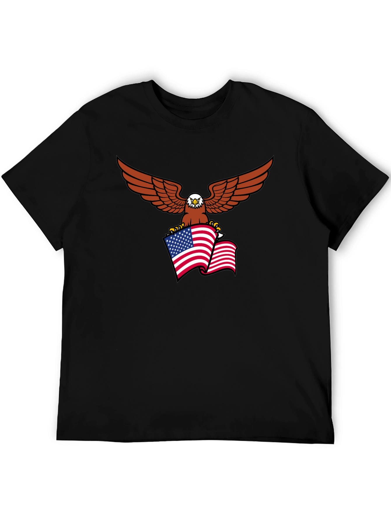 Patriotic Eagle Flag Graphic T-Shirt