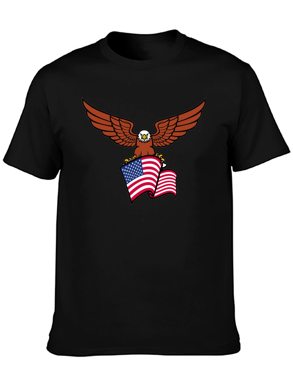 Patriotic Eagle Flag Graphic T-Shirt