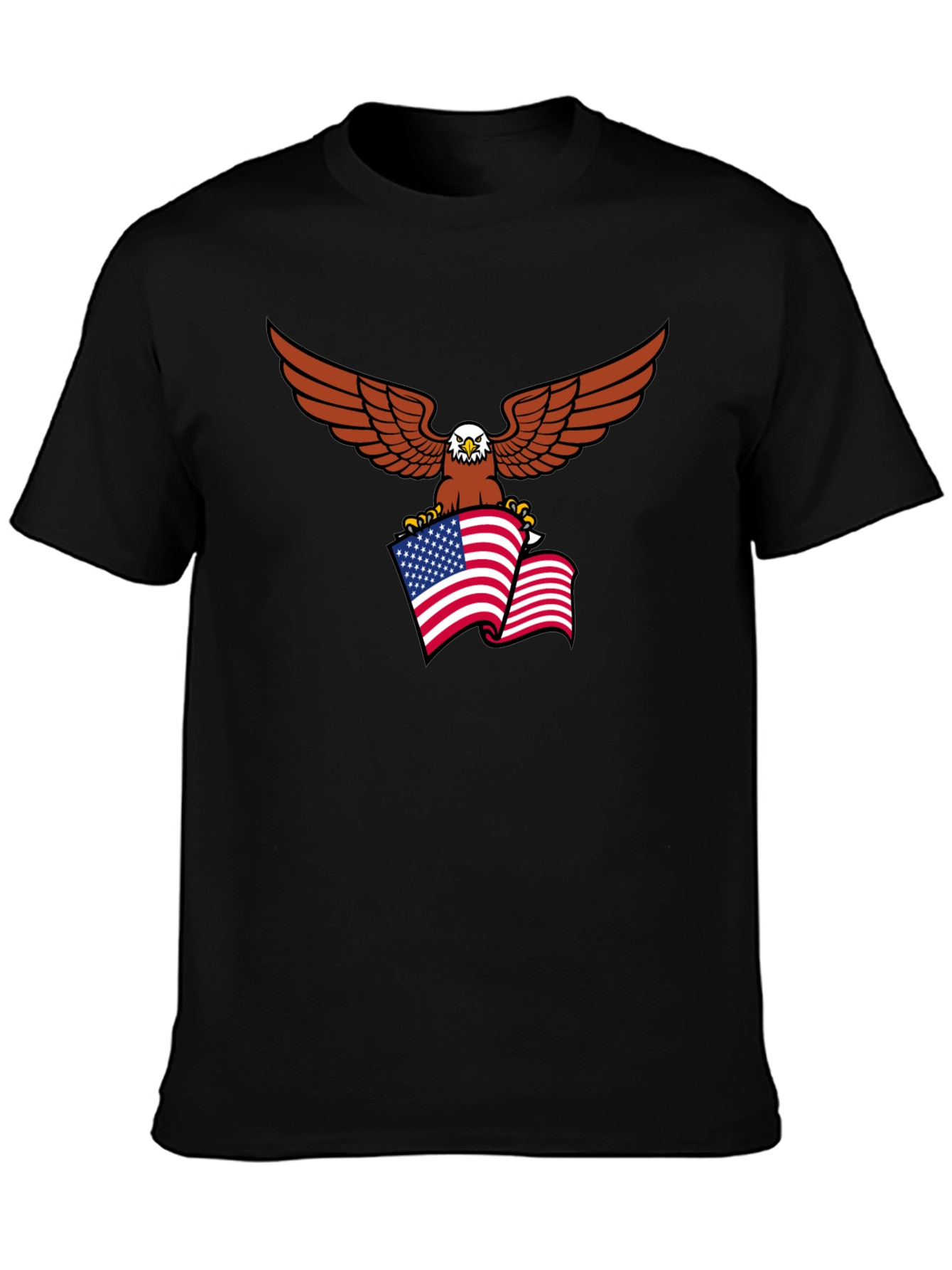 Patriotic Eagle Flag Graphic T-Shirt