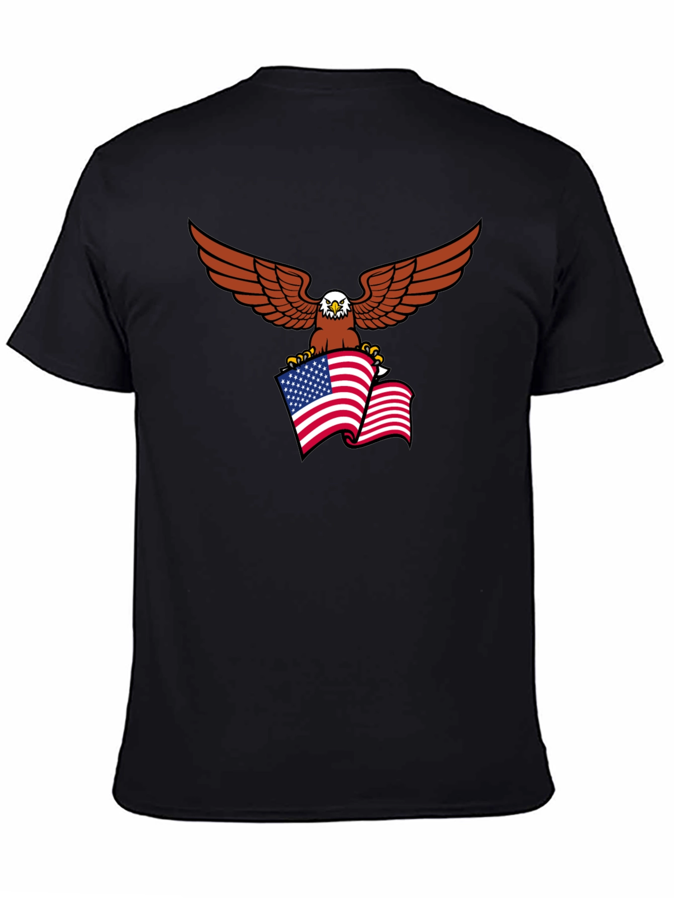 Patriotic Eagle Flag Graphic T-Shirt