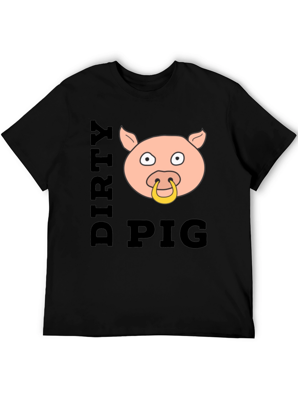 Dirty Pig Graphic T-Shirt - Black Cotton Tee