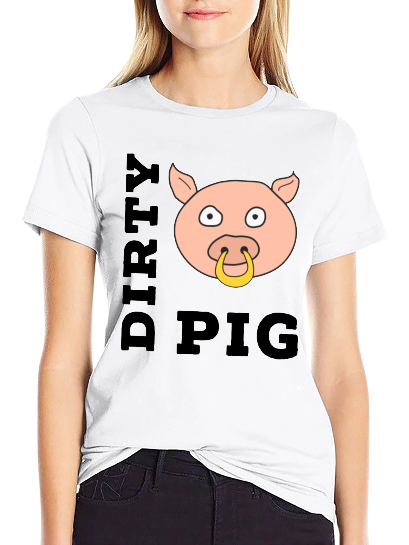 Dirty Pig Graphic T-Shirt - Black Cotton Tee
