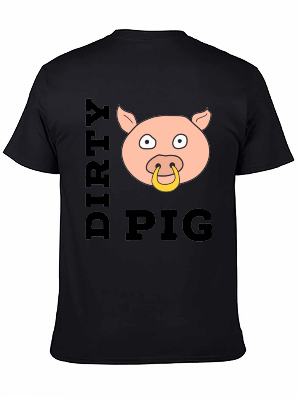 Dirty Pig Graphic T-Shirt - Black Cotton Tee