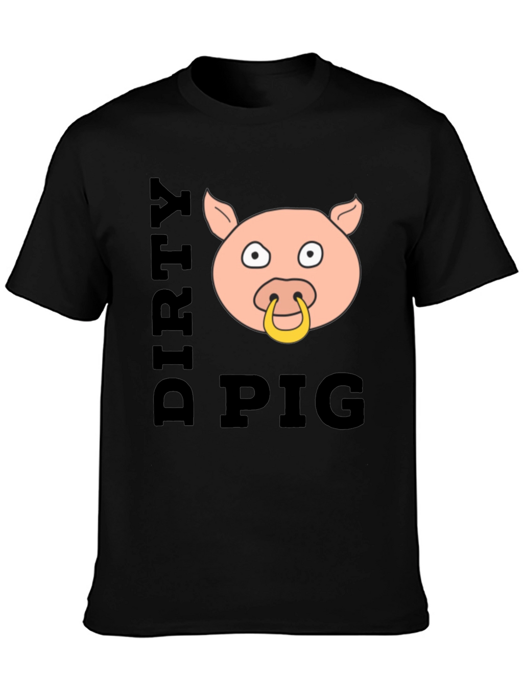 Dirty Pig Graphic T-Shirt - Black Cotton Tee