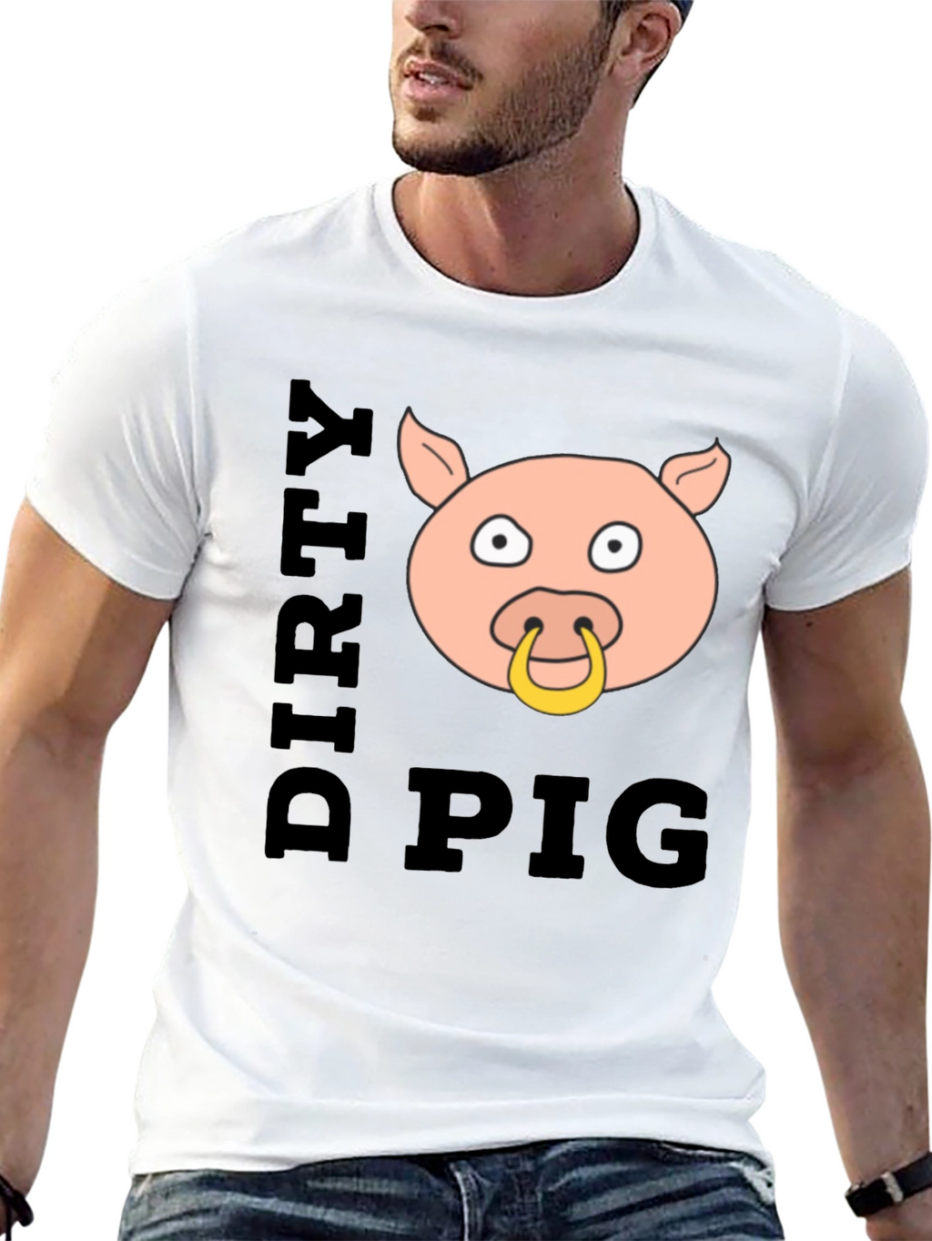 Dirty Pig Graphic T-Shirt - Black Cotton Tee