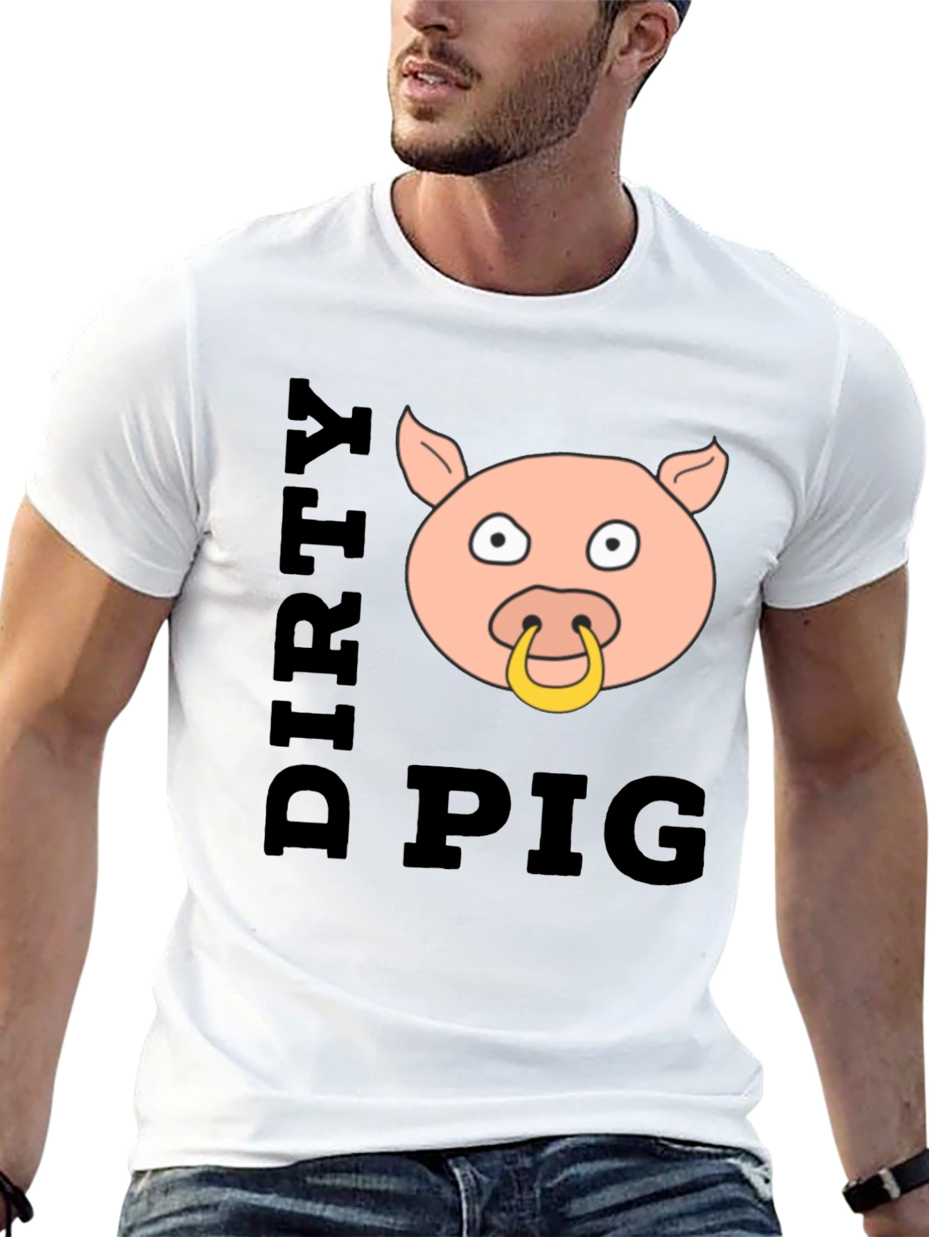 Dirty Pig Graphic T-Shirt - Black Cotton Tee