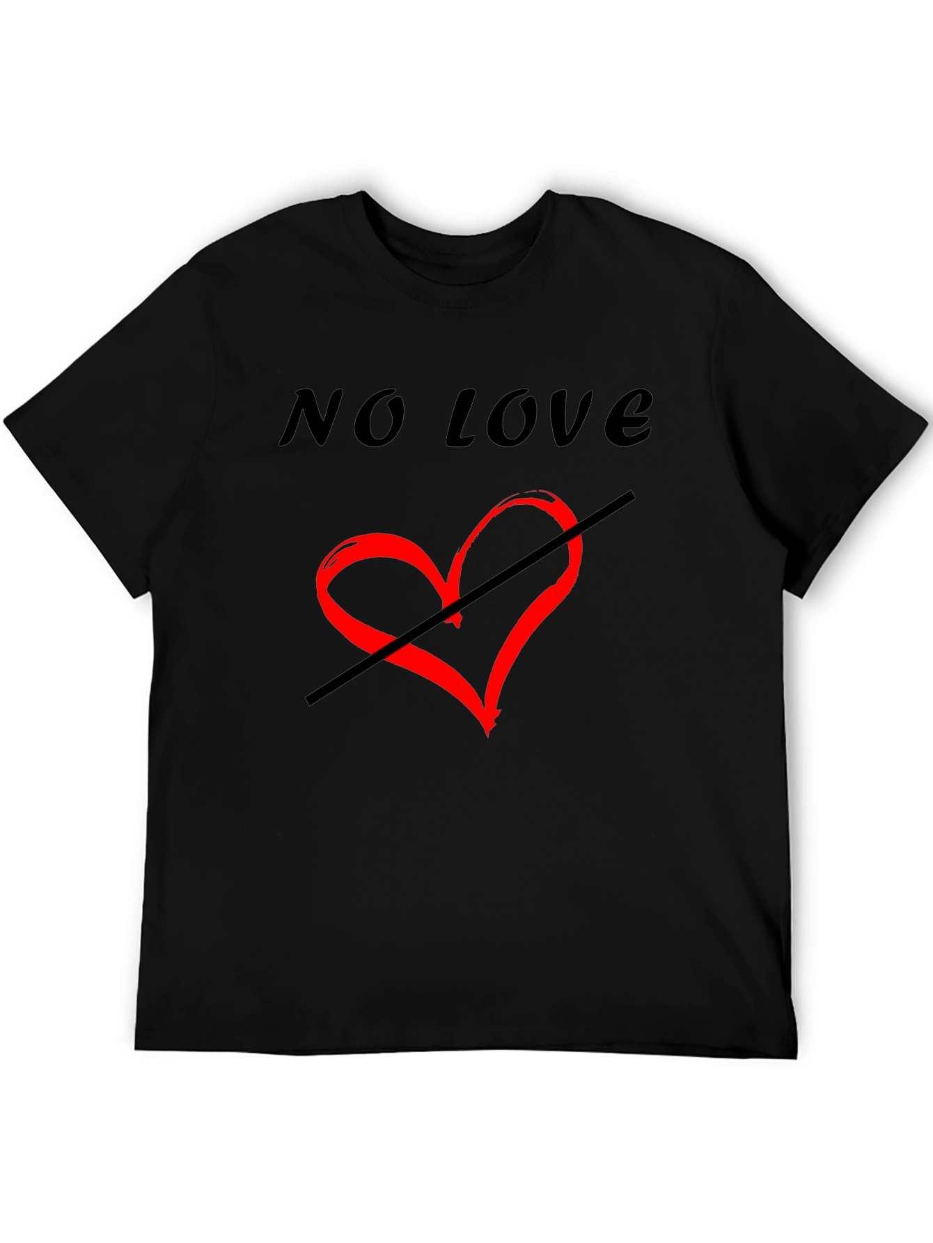 No Love T-Shirt - Edgy Heart Design