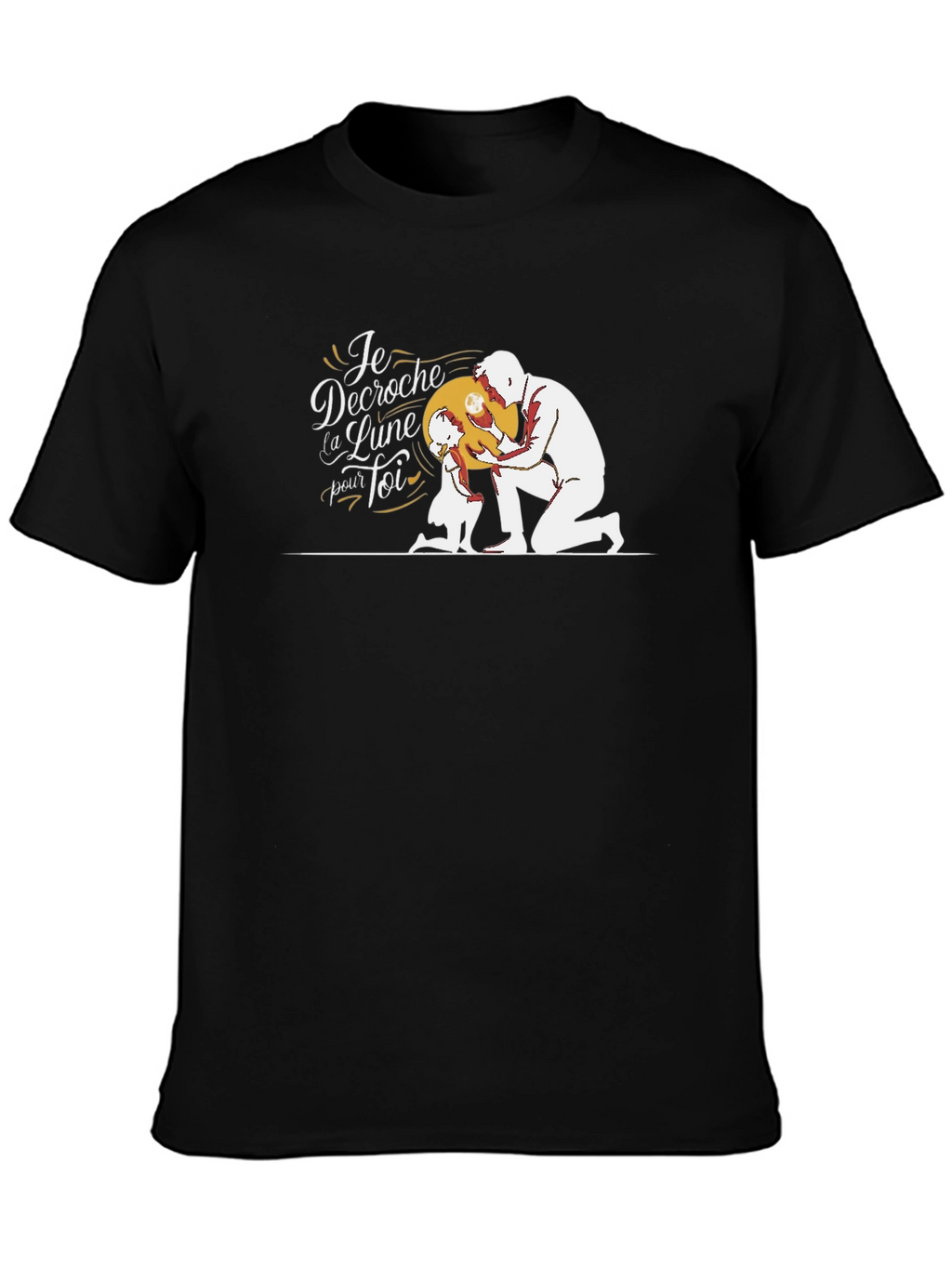 Dad & Daughter Moon Graphic T-Shirt
