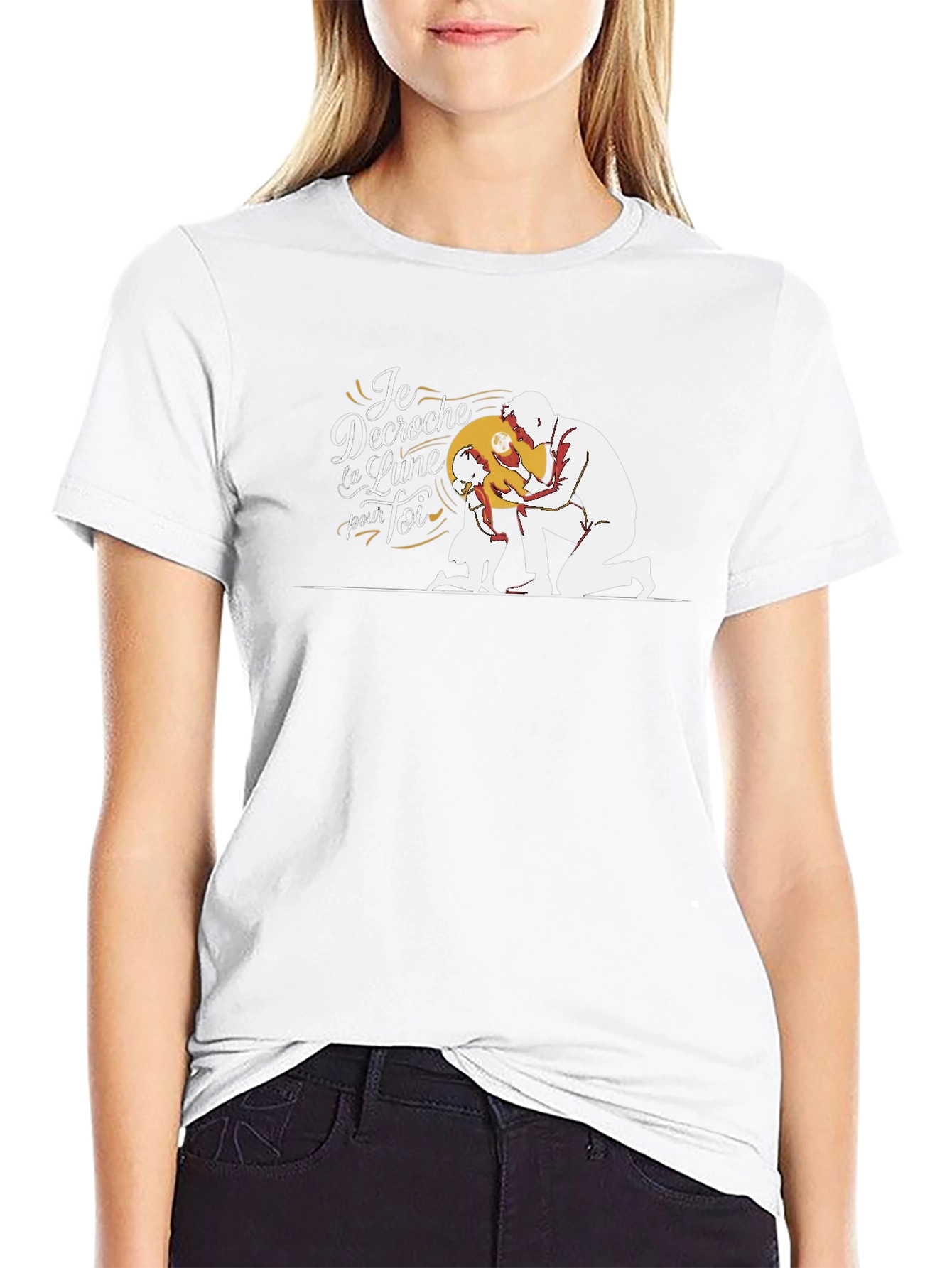 Dad & Daughter Moon Graphic T-Shirt