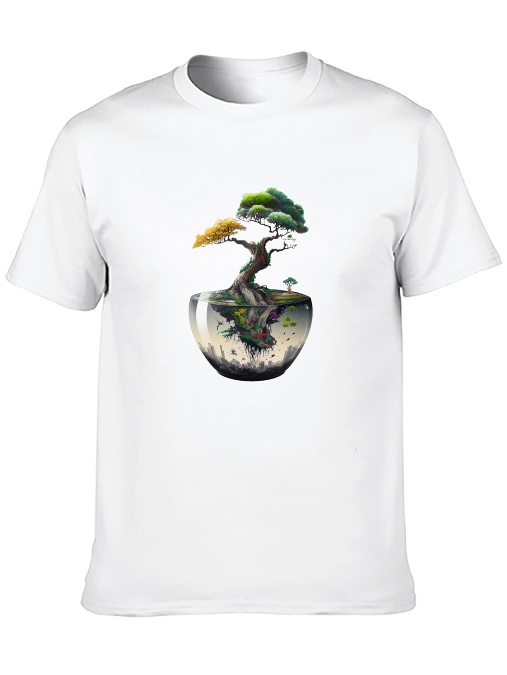 Unique Bonsai Tree Graphic Tee - Nature Inspired Design