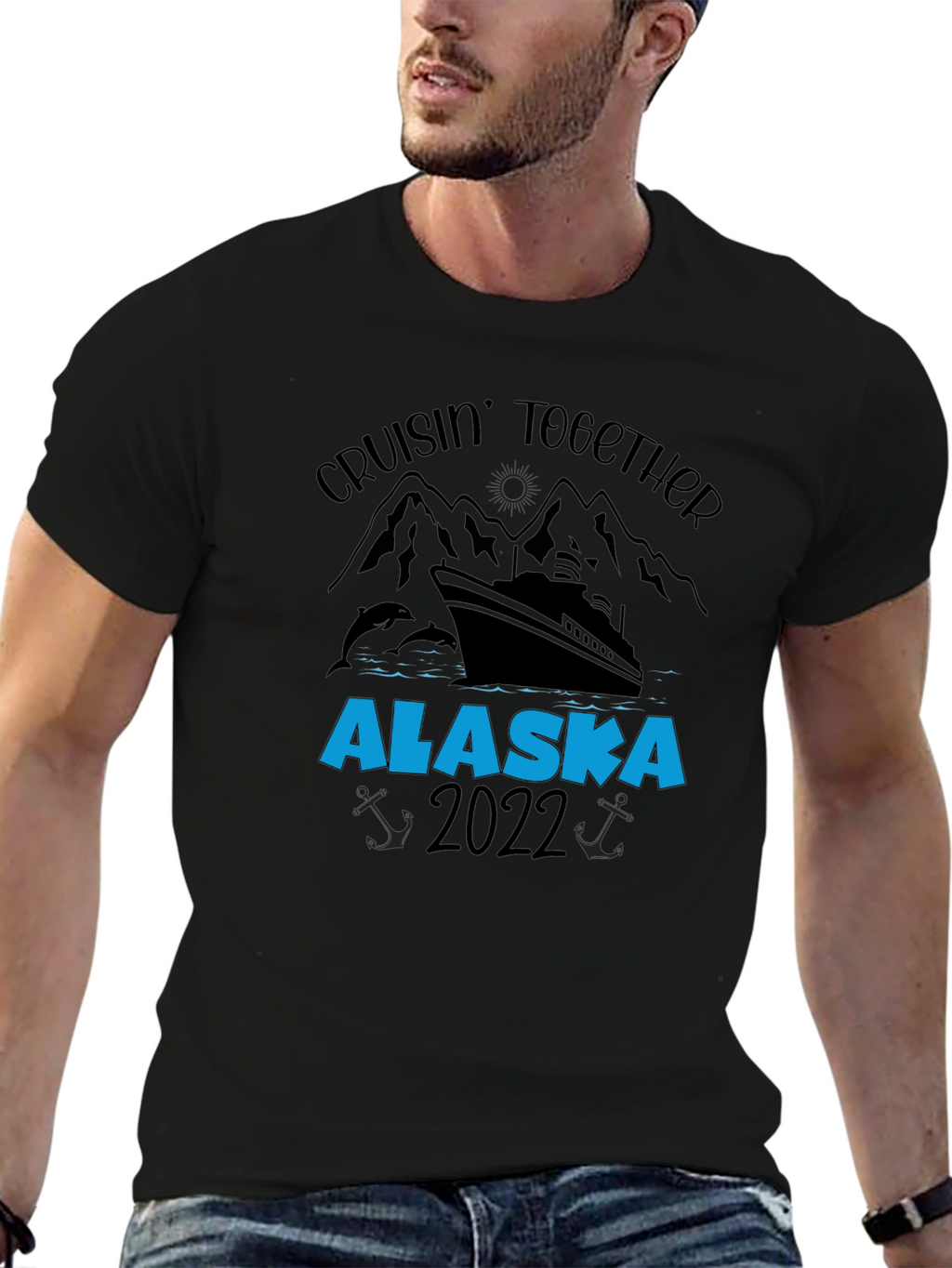 Alaska Cruise 2022 Black Graphic T-Shirt