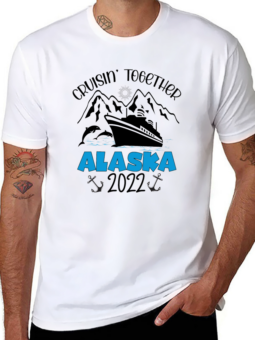 Alaska Cruise 2022 Black Graphic T-Shirt