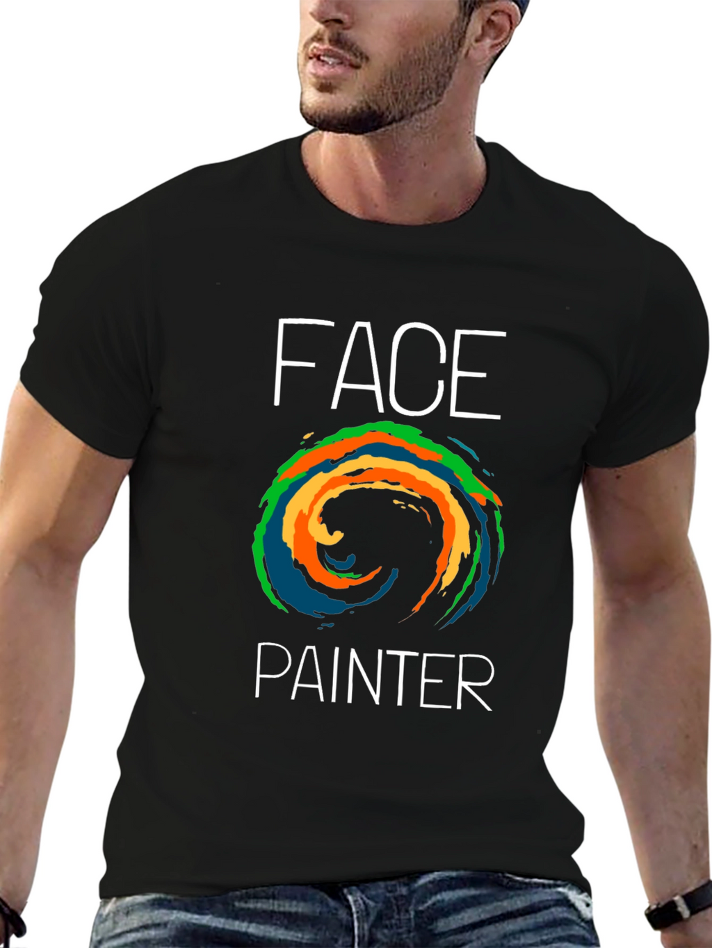 Face Painter Graphic T-Shirt - Artistic Design