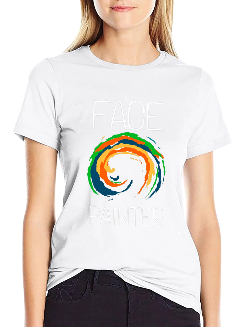 Face Painter Graphic T-Shirt - Artistic Design