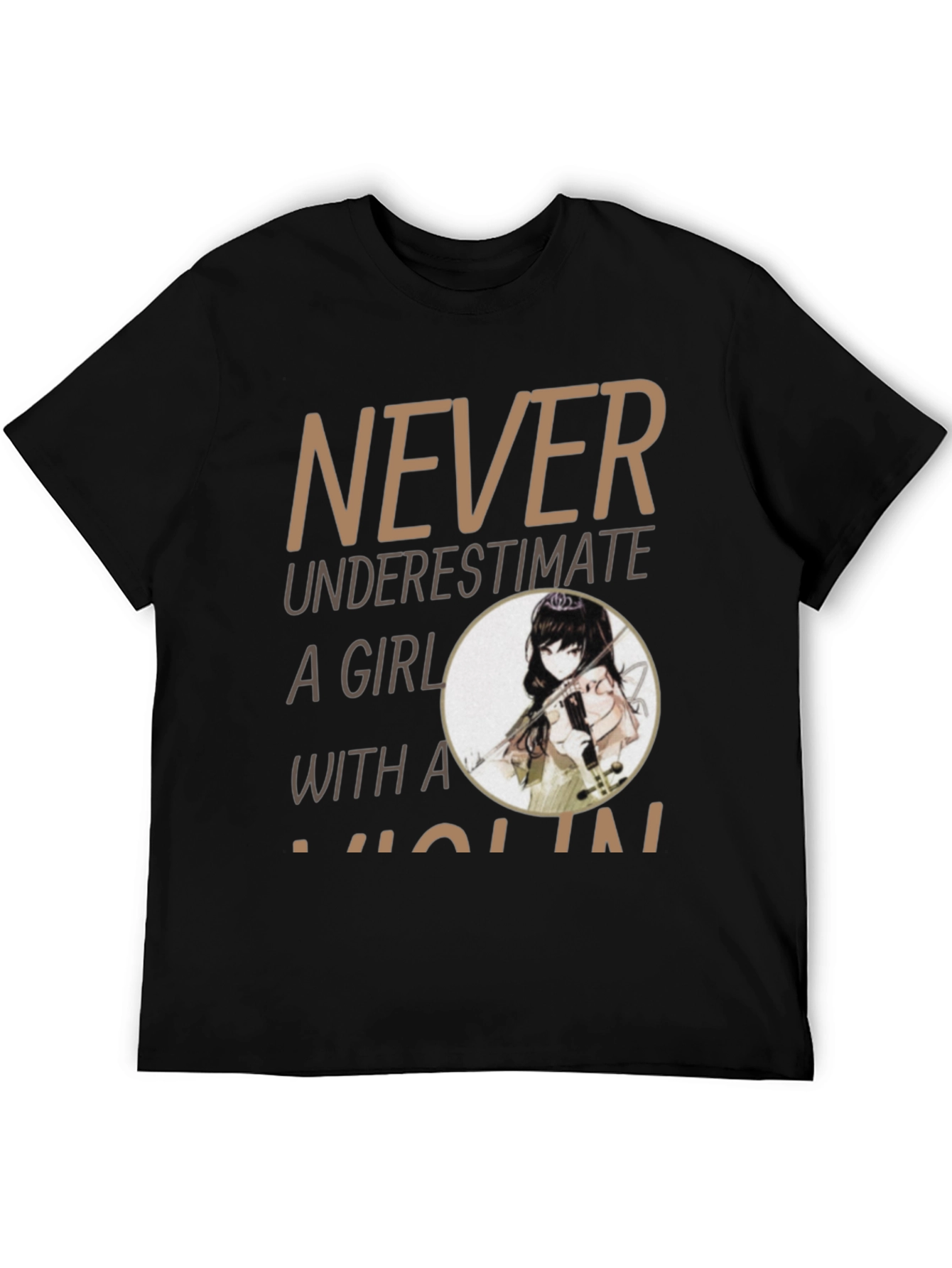 Never Underestimate A Girl With A Violin T-Shirt