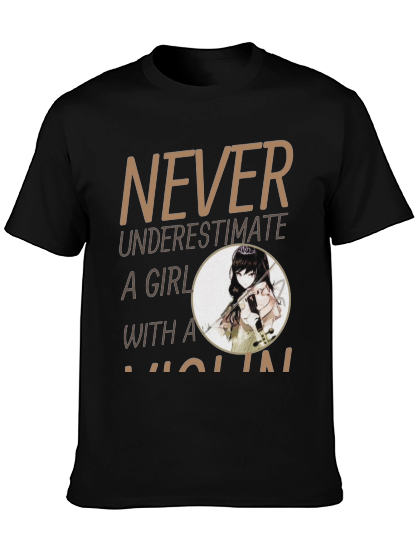 Never Underestimate A Girl With A Violin T-Shirt