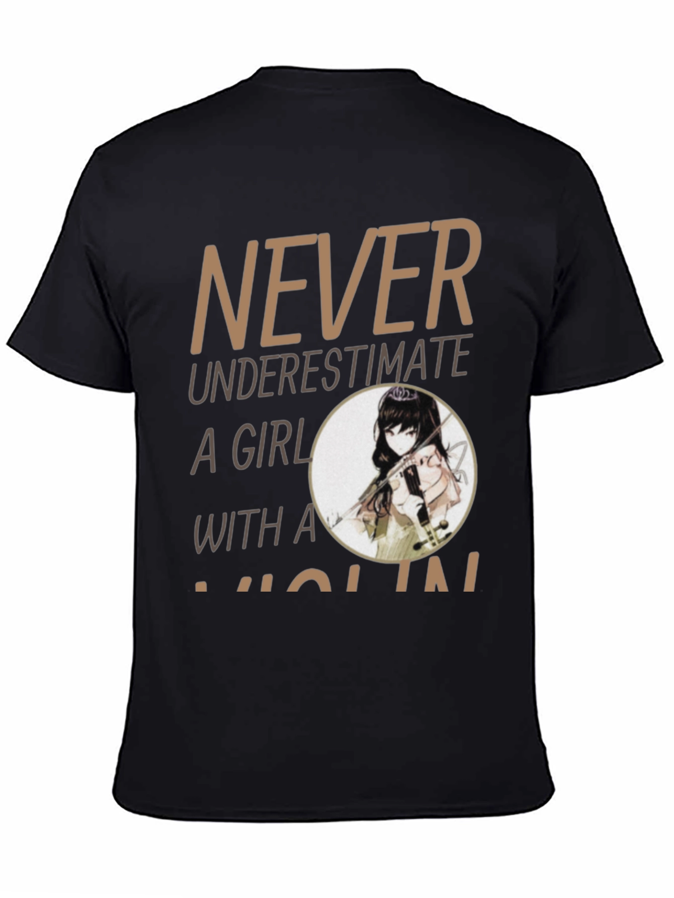 Never Underestimate A Girl With A Violin T-Shirt