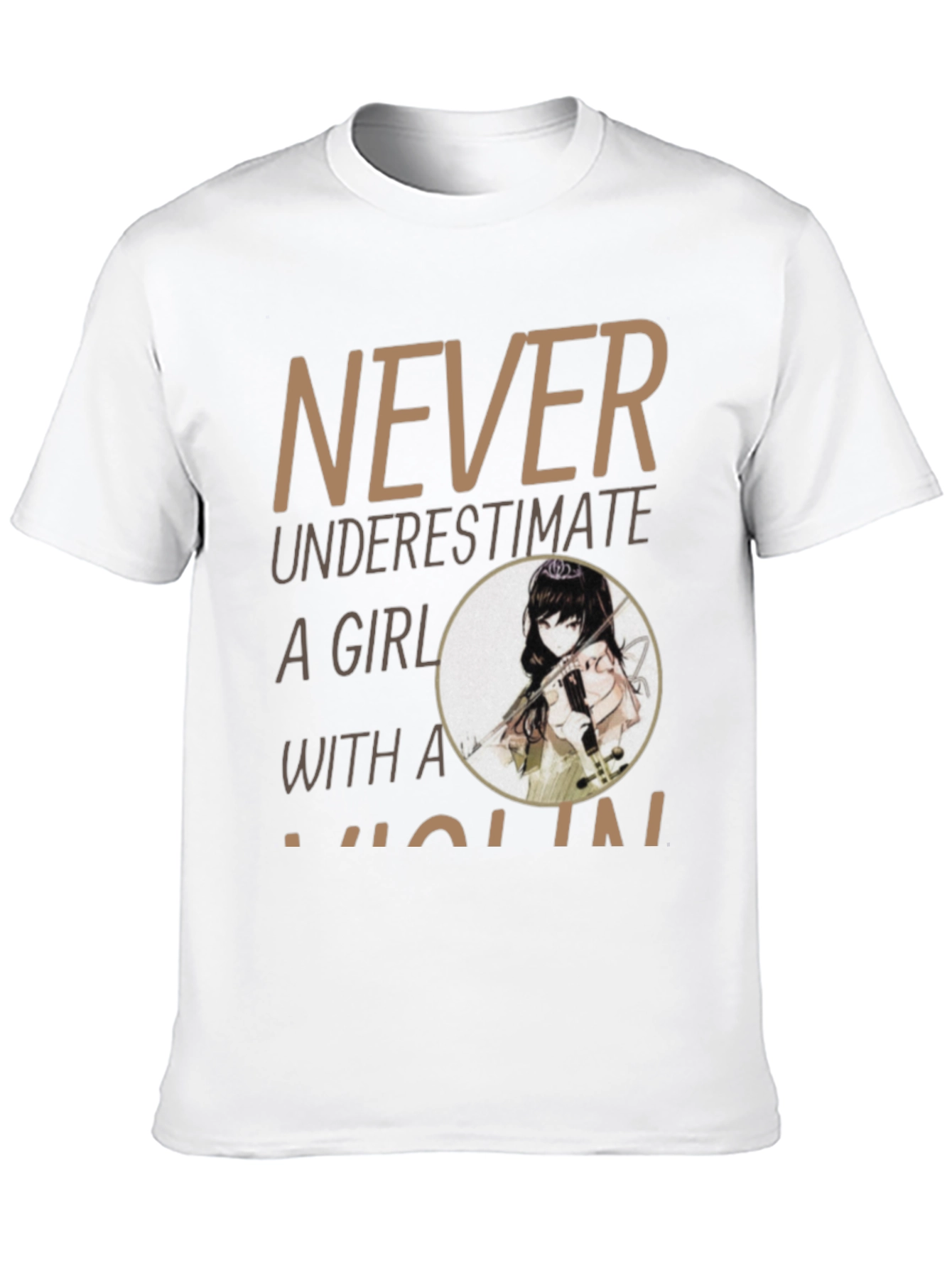 Never Underestimate A Girl With A Violin T-Shirt
