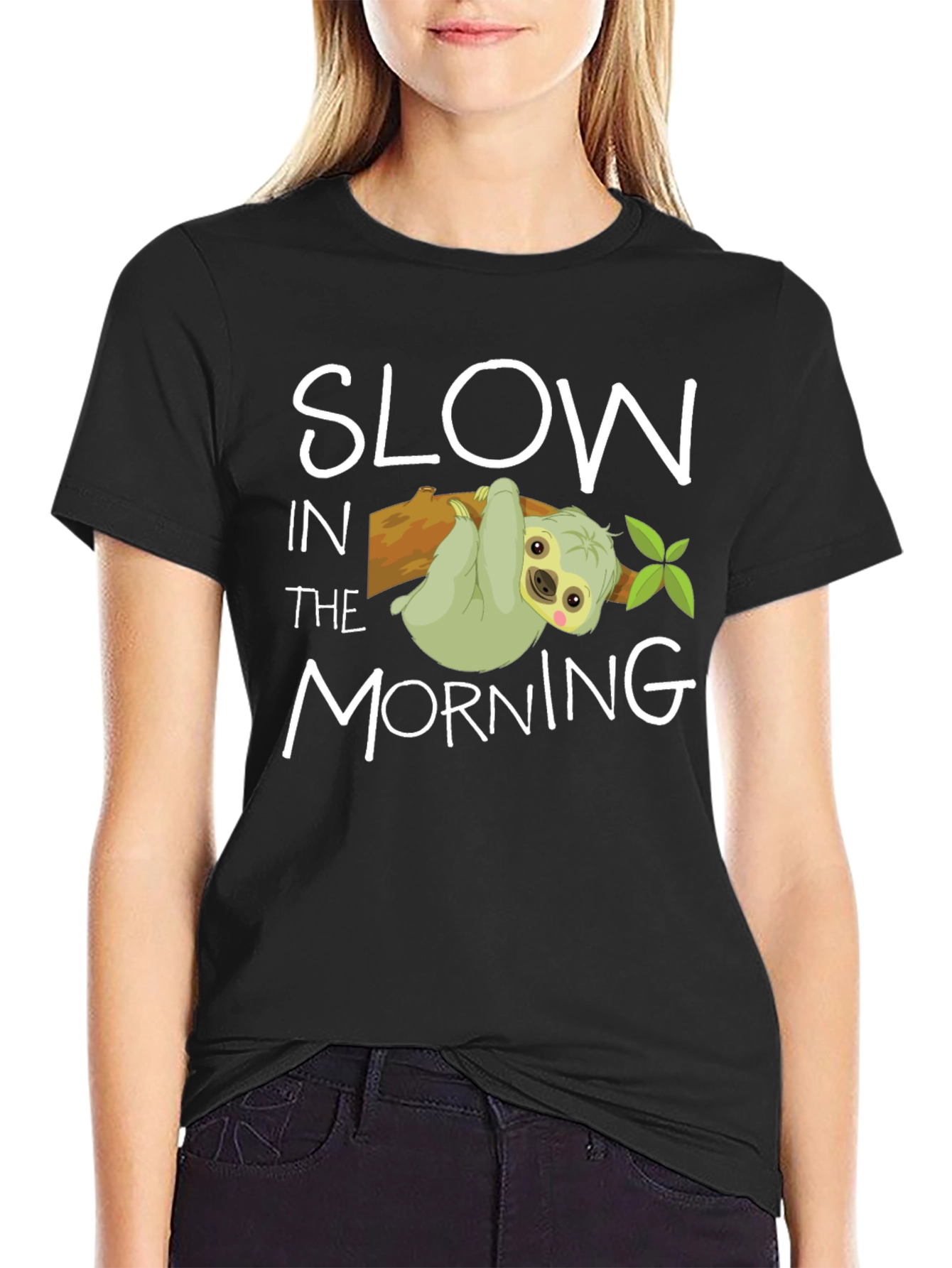 Slow In The Morning Sloth Graphic Tee